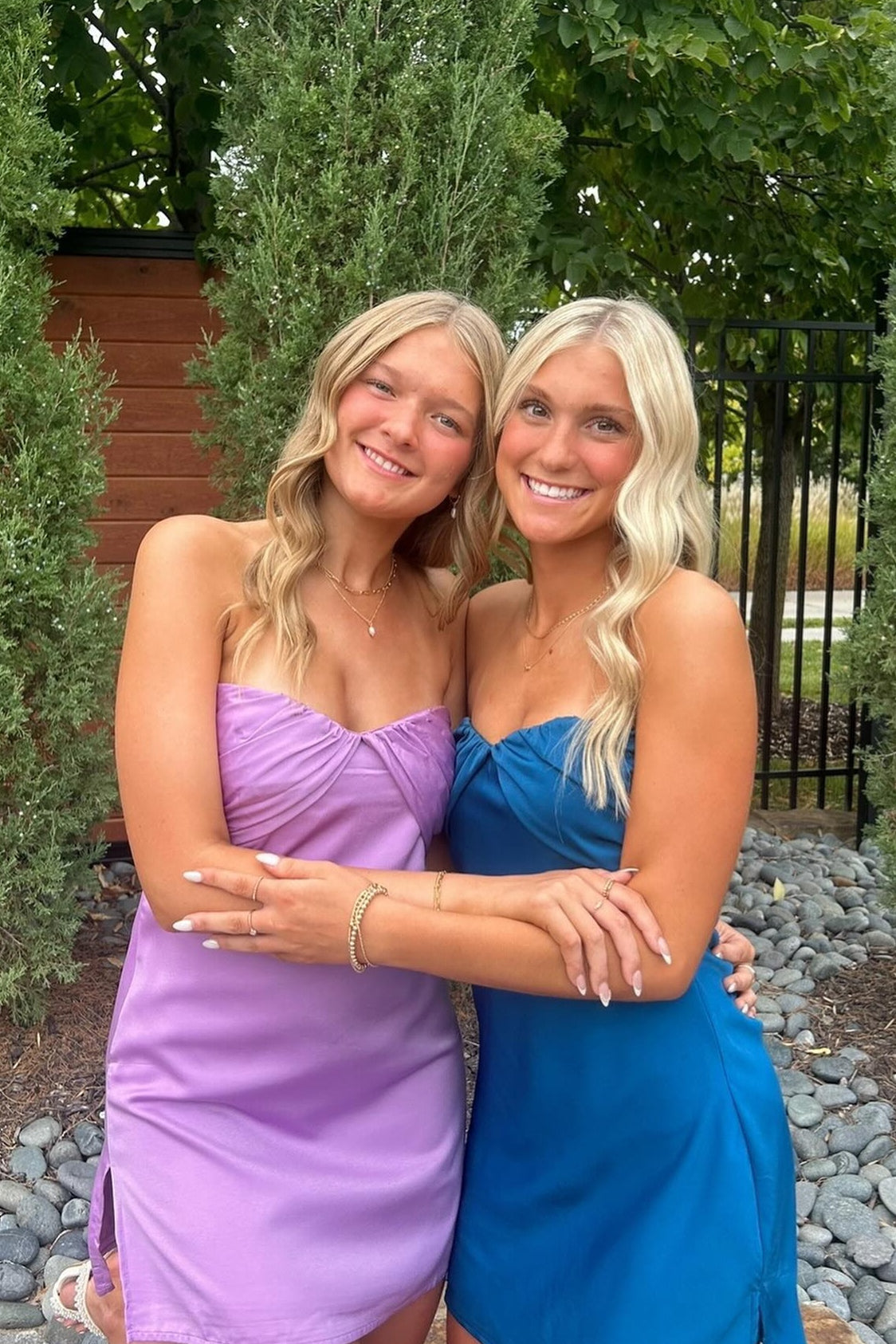 Strapless Ruched A-line Homecoming Dress in Purple