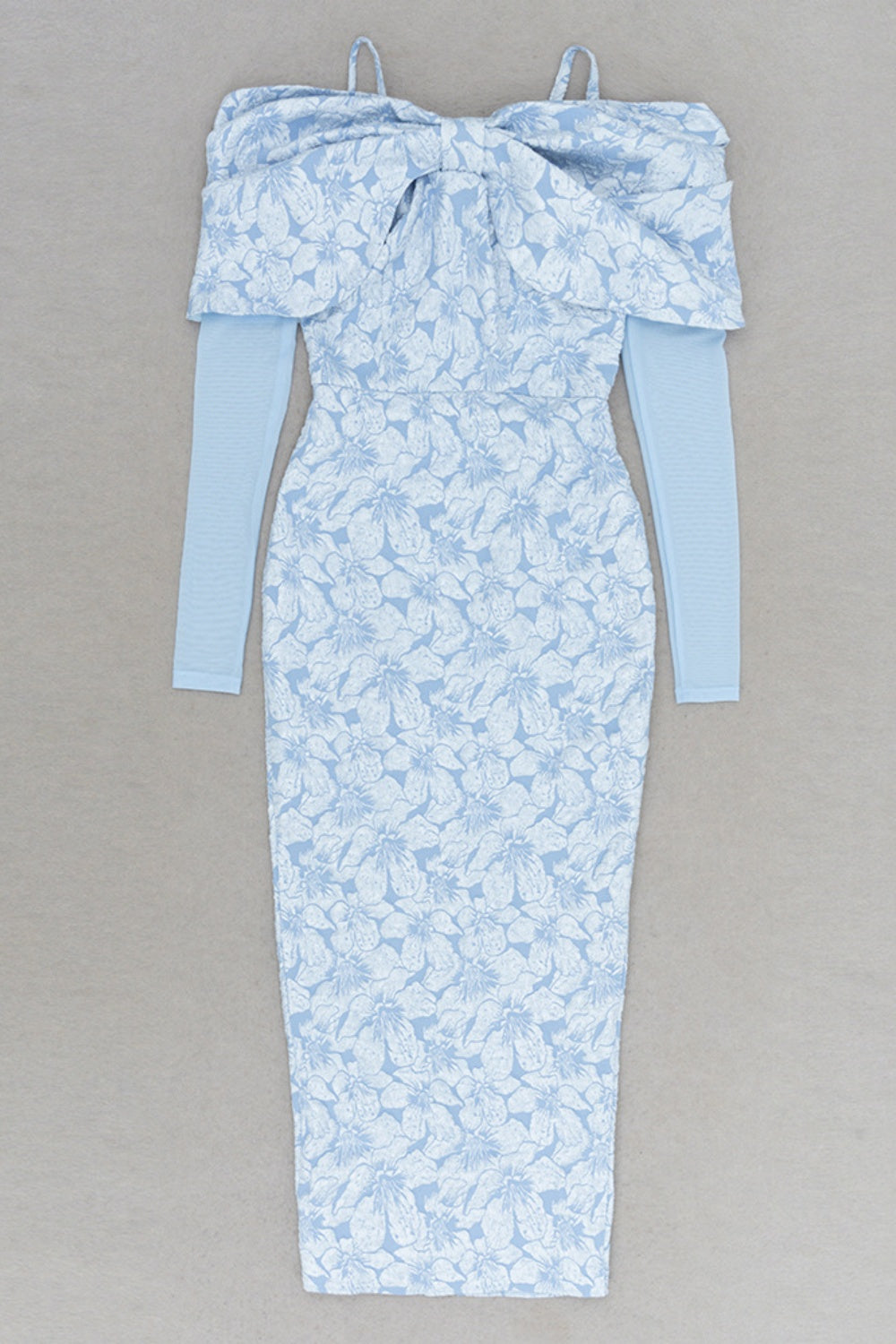 Fitted Off-the-shoulder Holiday Dress in Floral