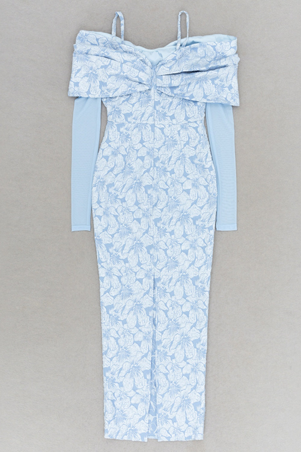 Fitted Off-the-shoulder Holiday Dress in Floral