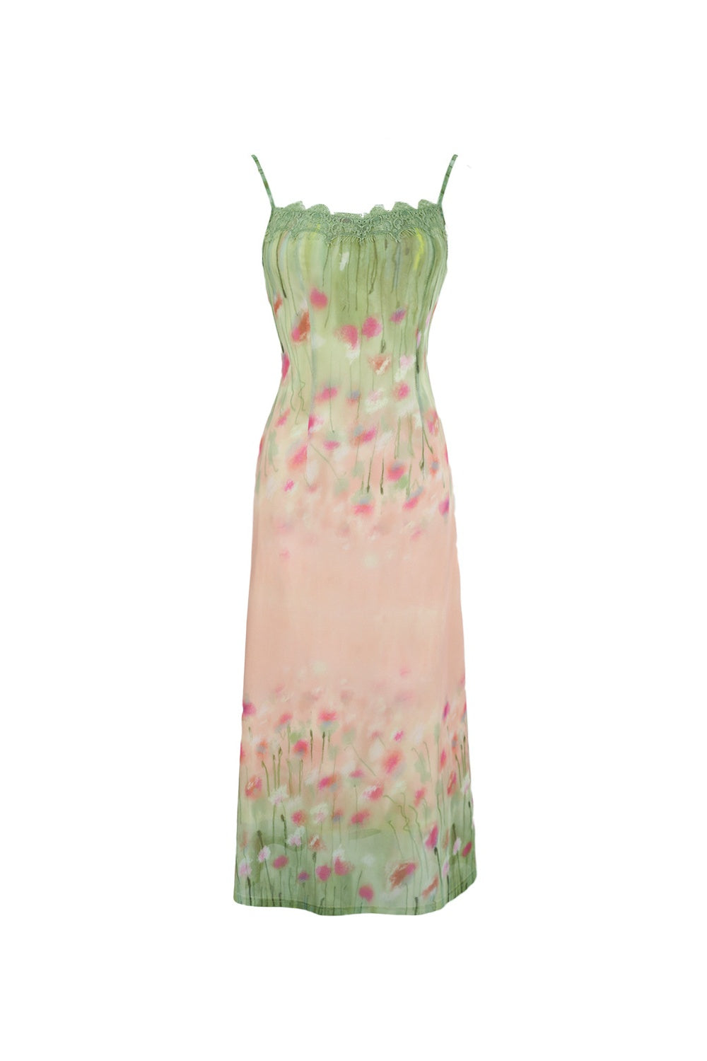 Floral Print Spaghetti Strap A-line Holiday Dress