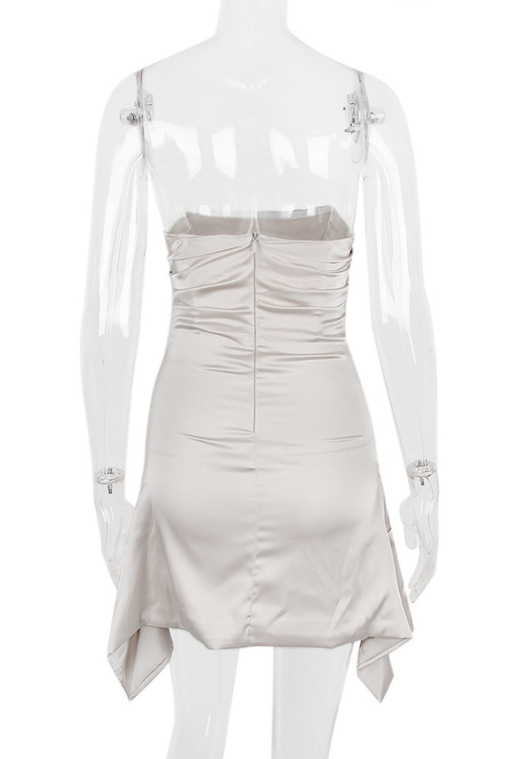 Strapless Ruched Fitted Party Dress in Floral