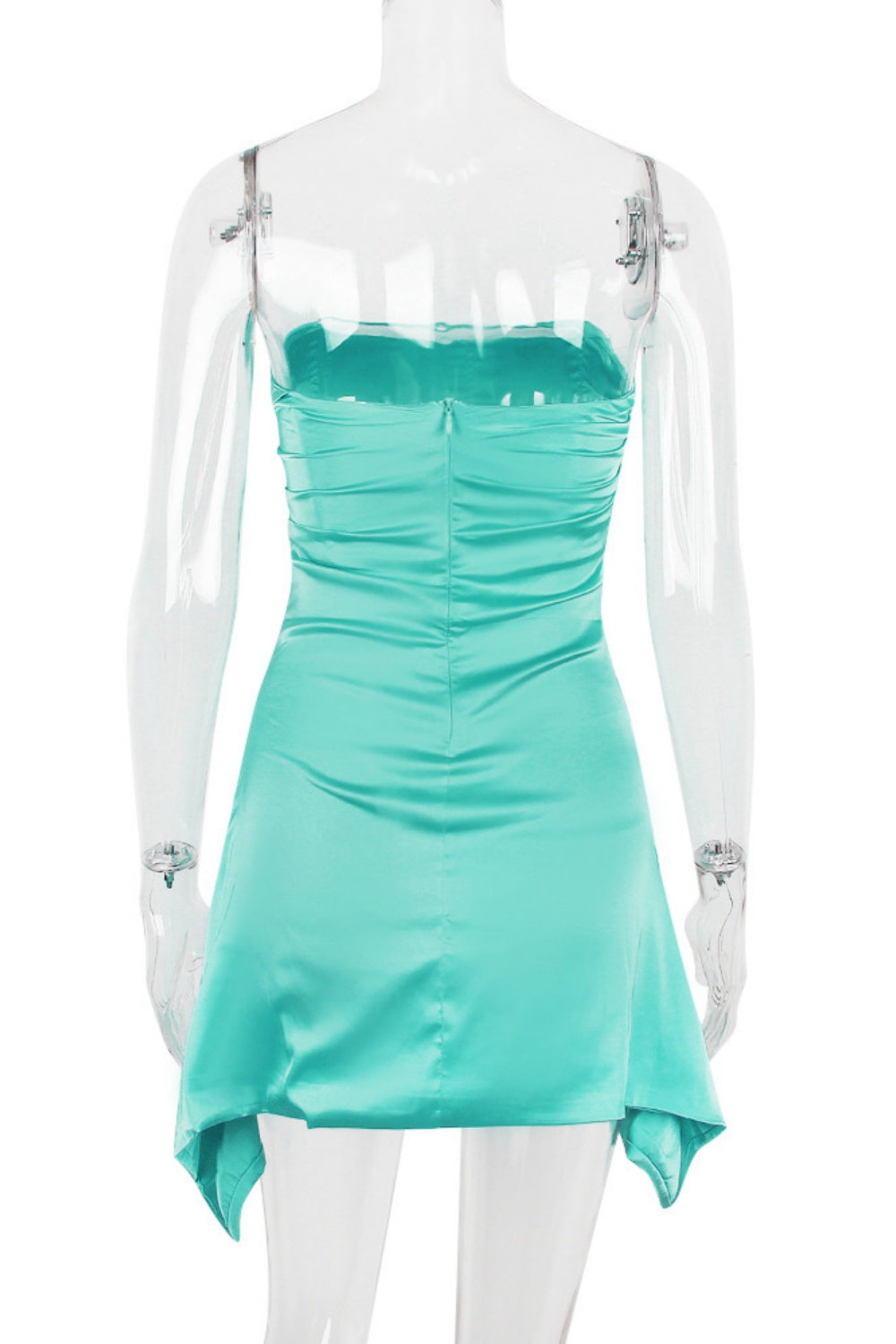 Strapless Ruched Fitted Party Dress in Floral