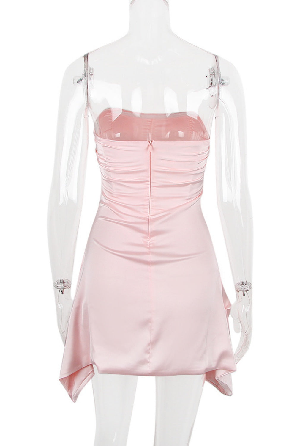 Strapless Ruched Fitted Party Dress in Floral