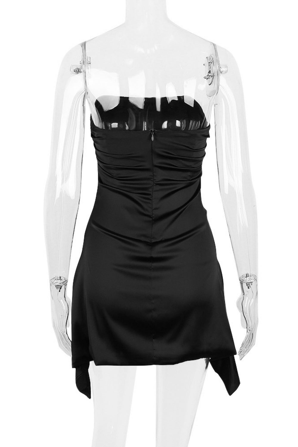 Strapless Ruched Fitted Party Dress in Floral