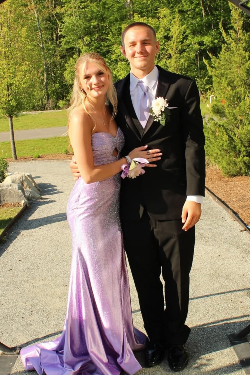 Beaded Sweetheart Mermaid Prom Dress with Keyhole in Purple
